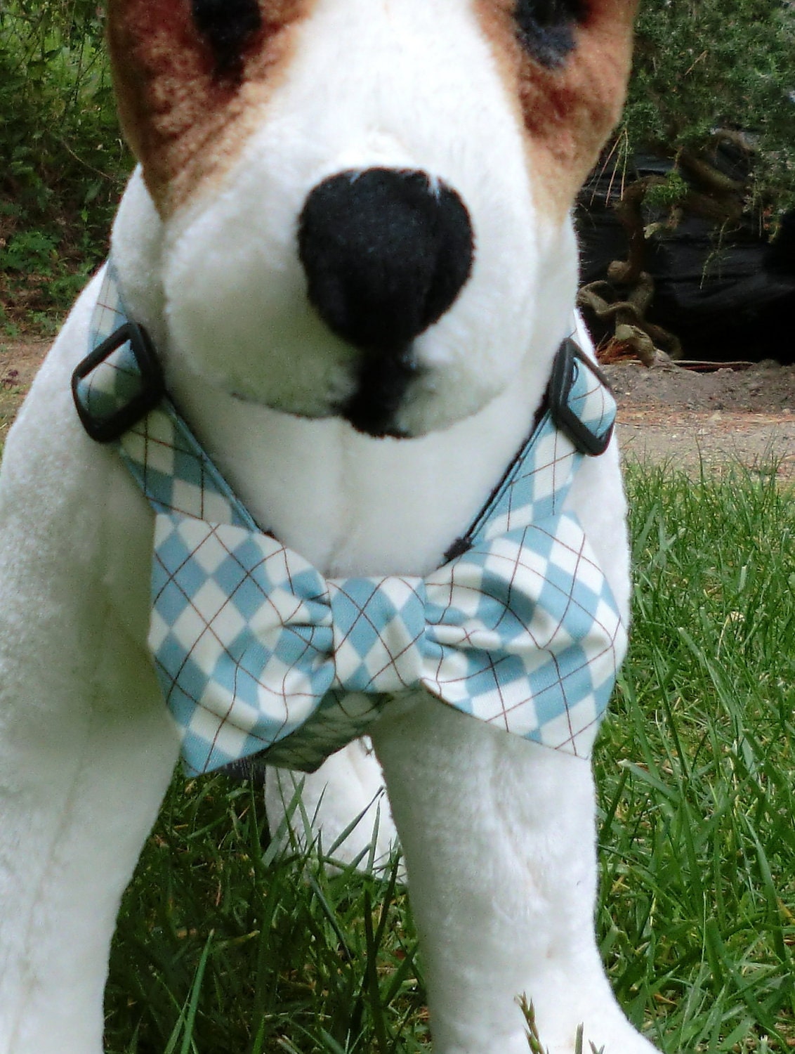 Dog Harness with Flower or Bow Tie Set - Traditional or Step-In - Pick Any Fabric in Shop