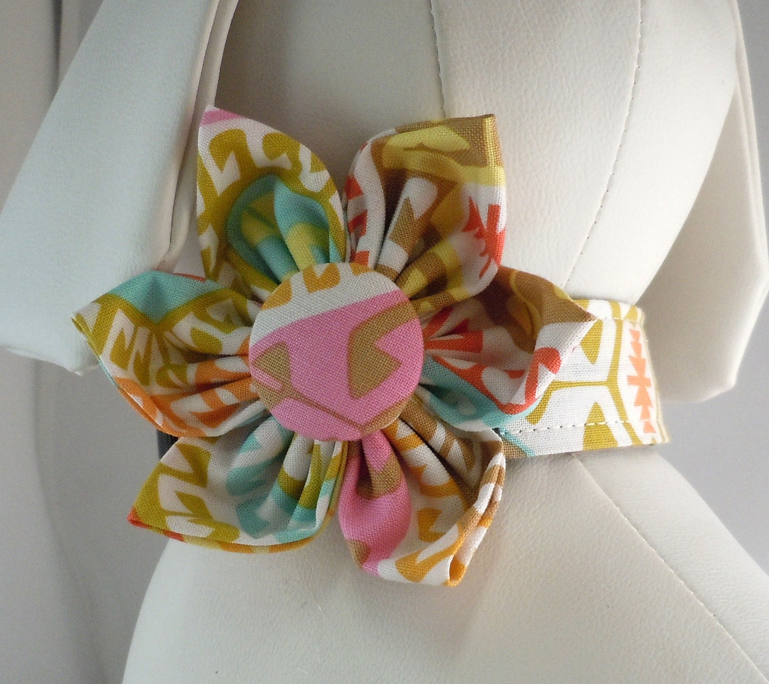 Dog Collar - Dog, Martingale or Cat Collar - All Sizes - Spa Scallops/Geo