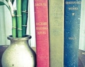 Three Hard Cover Antique Books, Grunge