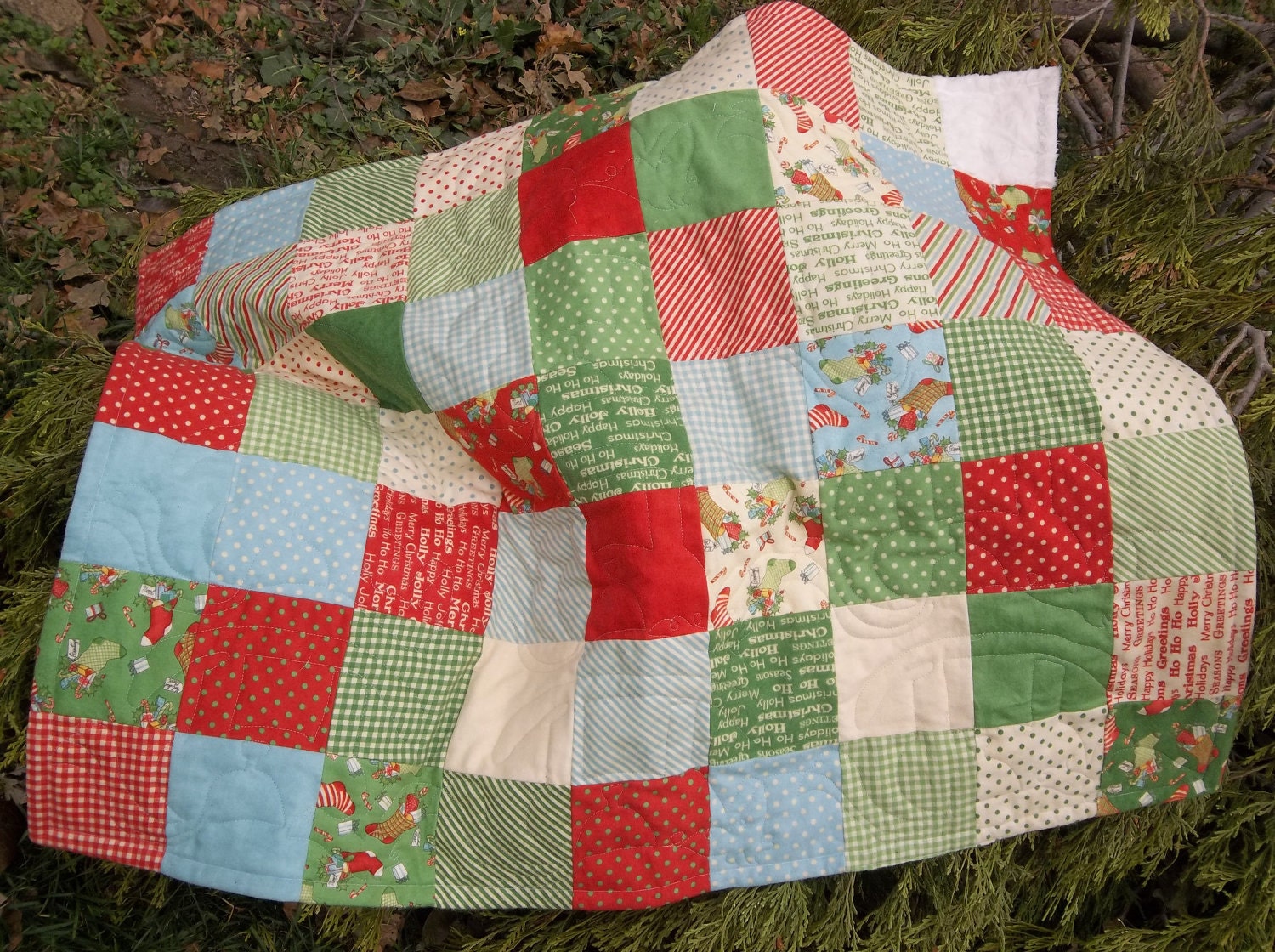 Christmas flannel quilt