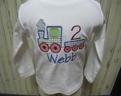 Appliqued Train with Trailer T-shirt