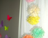 tissue paper pom pom...10 mini poms