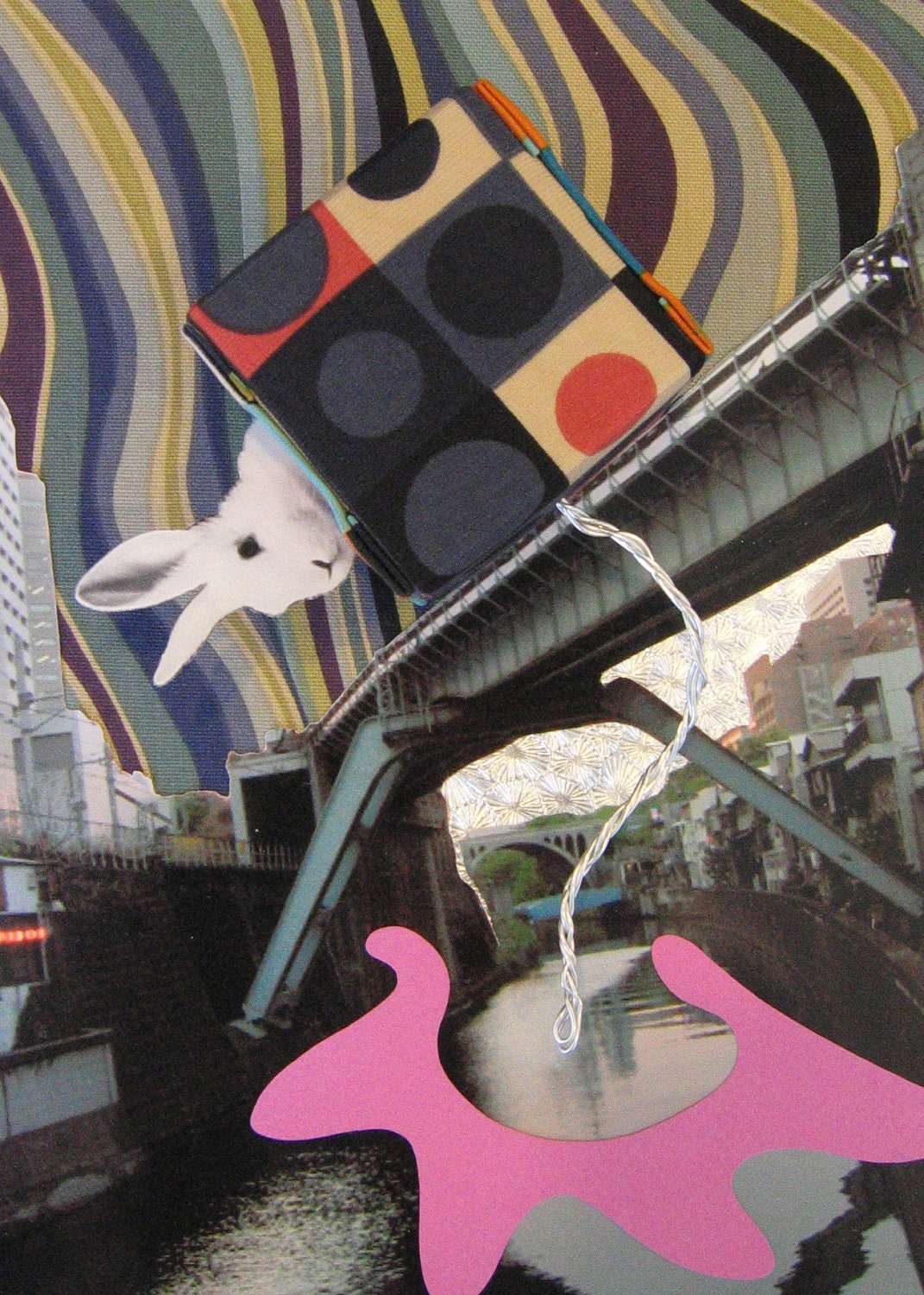 Rabbit on the Bridge 5x7 - pop art print