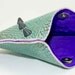 Crocodile Embossed Turquoise Leather Petite Clutch
