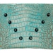 Crocodile Embossed Turquoise Leather Petite Clutch
