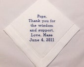 Mans Cotton Handkerchief Embroidered Personalized Product No. HM403