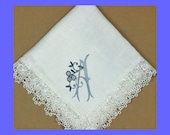 Linen Irish Wedding Handkerchief Personalized