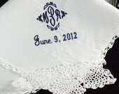 Personalized Wedding Handkerchief from Bride to her Mother H404