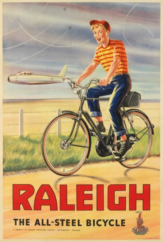 Raleigh Bicycle Poster 11x17"