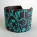 Cuff Bracelet Polymer Clay Jewelry Handmade Art Jewelry Hand Stamped Jewelry Wide Bracelet