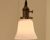 Handmade Lighting with Soft White Bell Shade