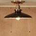 Lighting with Enamel Shade - Black Semiflush lighting
