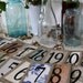 10 free standing burlap table numbers
