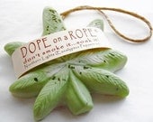 Dope on a Rope Soap  - Northern Lights - Hemp Soap - Eucalyptus Peppermint Oils - Hippie 420 Retro Boho Marijuana Cannabis Fun Green Gifts