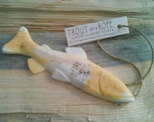 Trout Soap on a Rope  - Lemongrass & Sage Essential Oil - Fathers Day Gift - Angler - Fisherman - Sportsman - Unique Soap