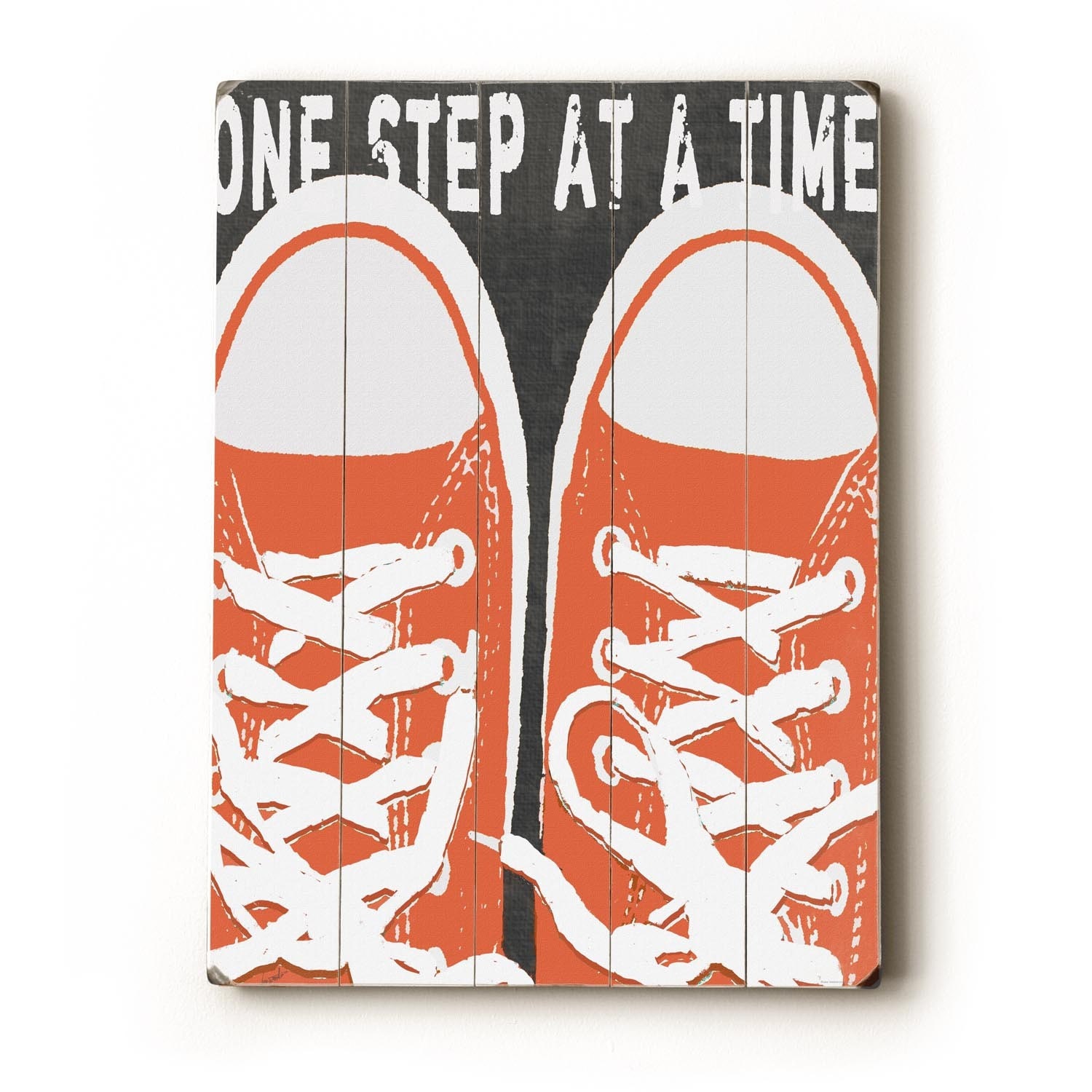 One Step At A Time 12x16 wooden sign wall art