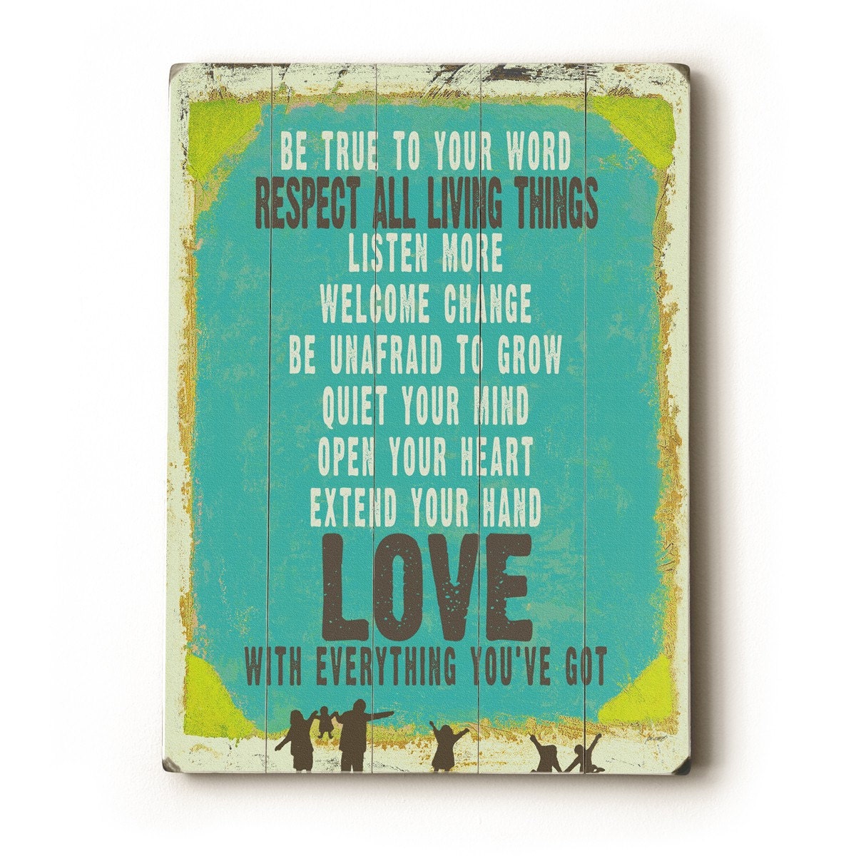 Be True 14 x 20 wooden sign wall art