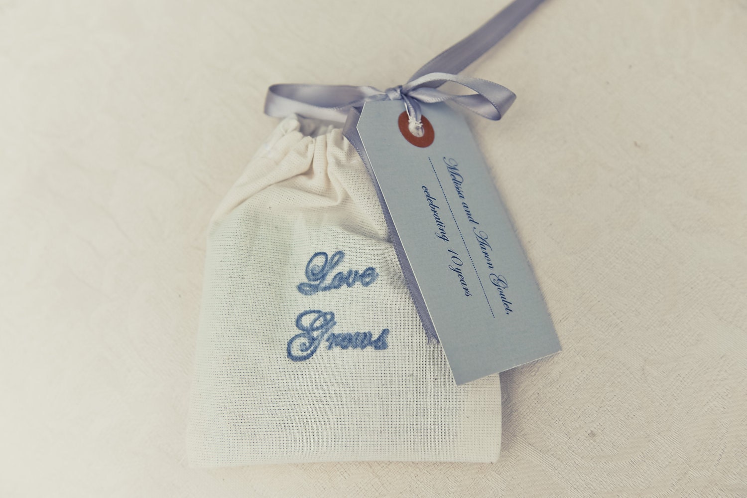 Wedding Favor Bags - Canvas Bags - 3x5" -  Set of 10