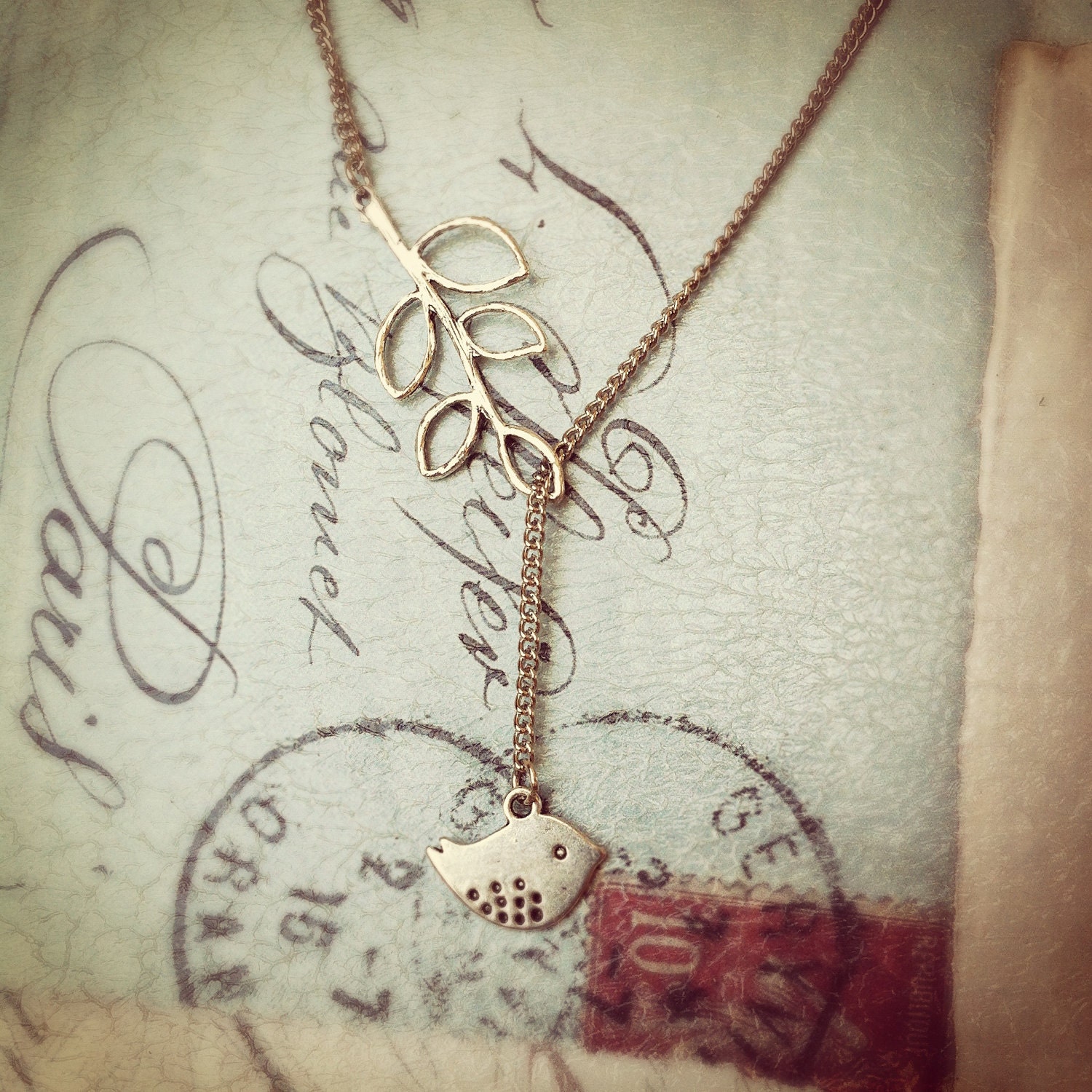 Chubby Birdie and Branch Lariat Silver