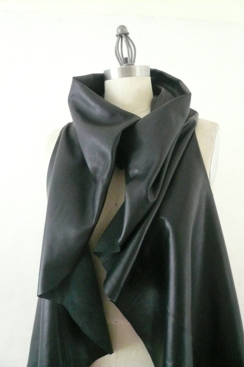 Maria Severyna Black lambskin Leather Vest jacket Steampunk
