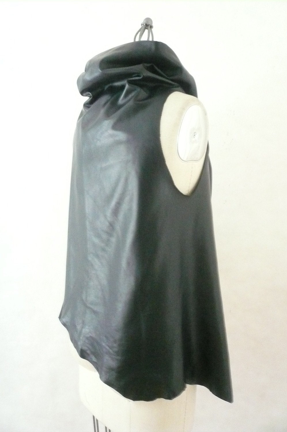 Maria Severyna Black lambskin Leather Vest jacket Steampunk