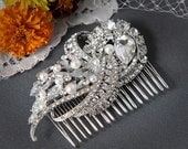 YEDDA, Pearl Bridal Hair Comb, Rhinestone and Crystal Wedding Hair Comb, Art Deco Swarovski Pearl Hair Comb, Wedding Bridal Hair Accessories