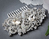 CORNELIA, Vintage Inspired Bridal Hair Comb, Victorian Art Deco Rhinestone Wedding Hair Comb, Wedding Bridal Hair Accessories, Bridal Comb