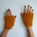 Lion Paws Mustard Fingerless Mitts - Wool Blend - MADE TO ORDER