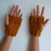 Lion Paws Mustard Fingerless Mitts - Wool Blend - MADE TO ORDER