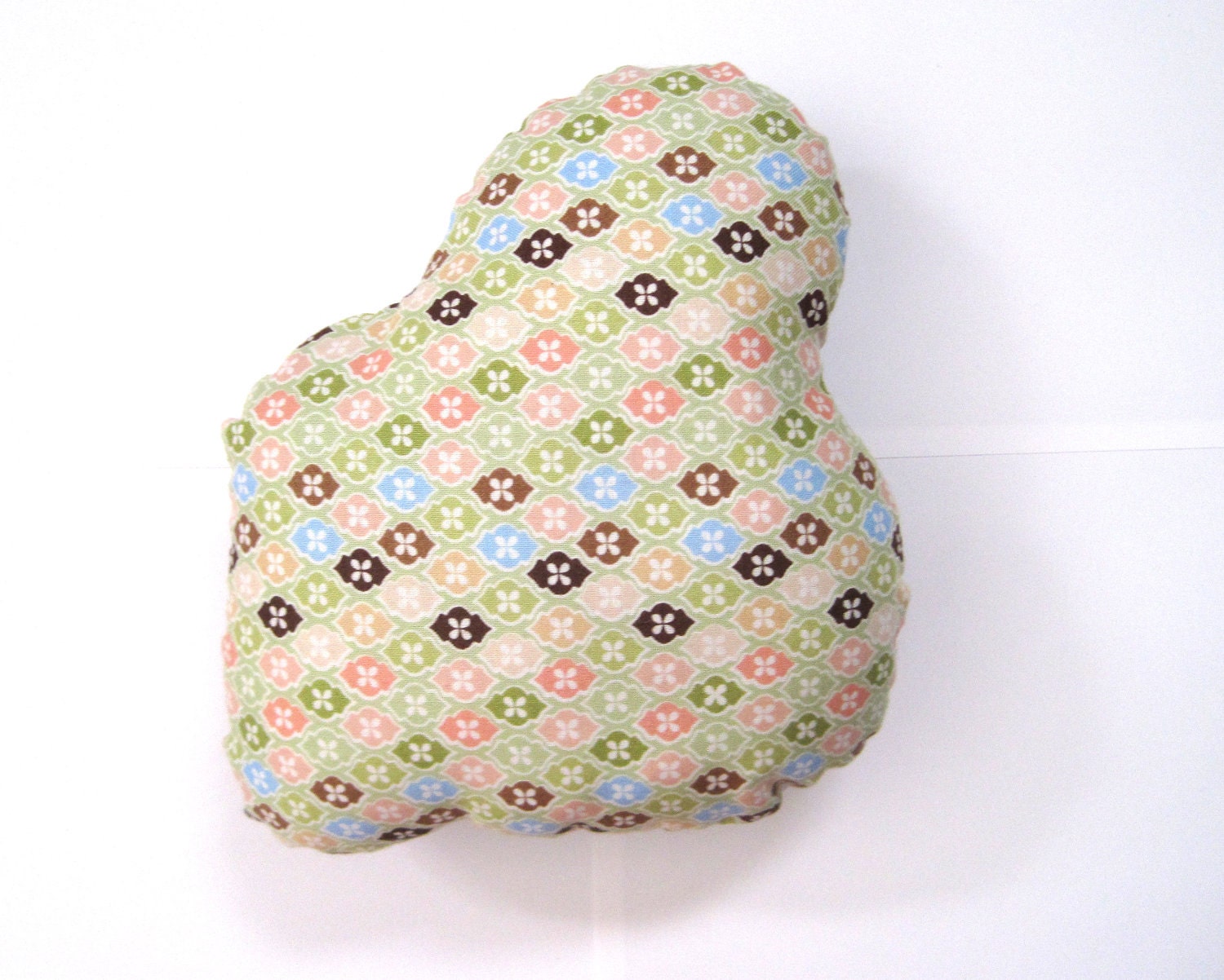 RESERVERD SALE - Ampersand Pillow in Chocolate Brown and Blue