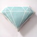 Diamond Pillow in Mint Green by Yellow Heart Art