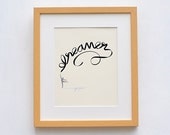 Dreamer - Typography, Art Print, 8 "x 10" (20cm x 25cm) on Cream