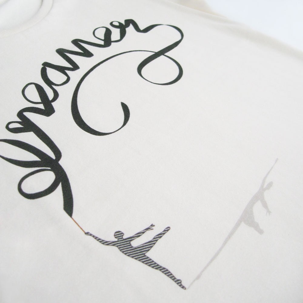 Dreamer Typography Tshirt, Women in Natural, Organic Cotton Tee