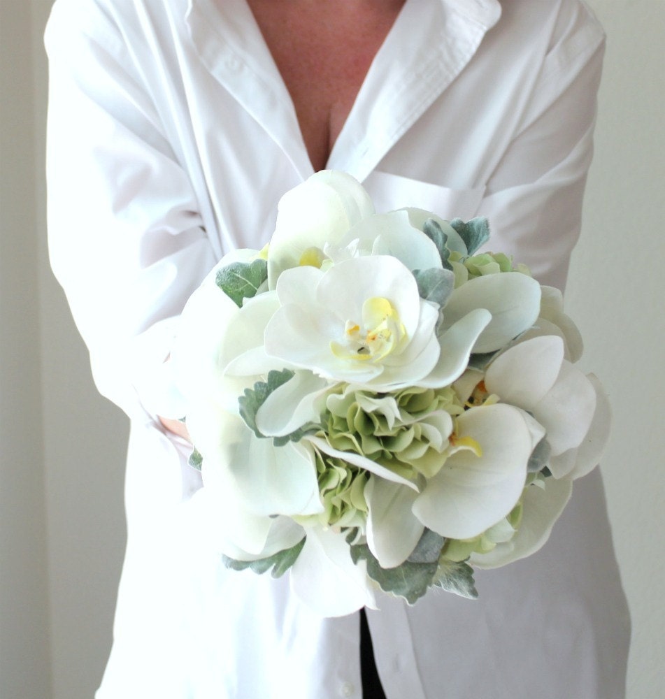 Orchid and Hydrangea Bridal Bouquet