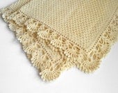 Knitted Baby Blanket - Light Yellow