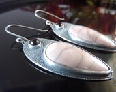 Sterling, Jasper, and Garnet Earrings