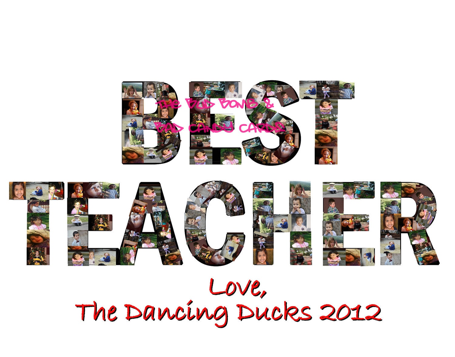 Best Teacher or Coach Personalized Photo Collage and 2013 Graduation Keepsakes - 100's to choose from