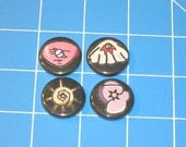 Set of 4 Pokemon Gym Badges - Orange League