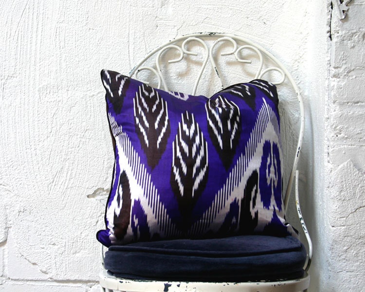 Silk Ikat Throw Pillow