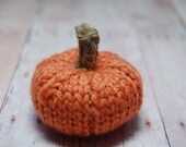 SALE - Pumpkin - Hand Knit (natural / eco-friendly fibers) - Toy - Decoration - Waldorf