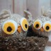 Owls Knit Waldorf Soft Toy Amigurumi Birds in Nest Modern Woodland Nursery Imaginative Play Natural Fiber Set in Cream Brown