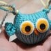 Owl Knit Plush Waldorf Toy - Tufty Owl - Gray Toy Bird - Woodland Natural Fibers Nursery Decor- Soft Toy for Children
