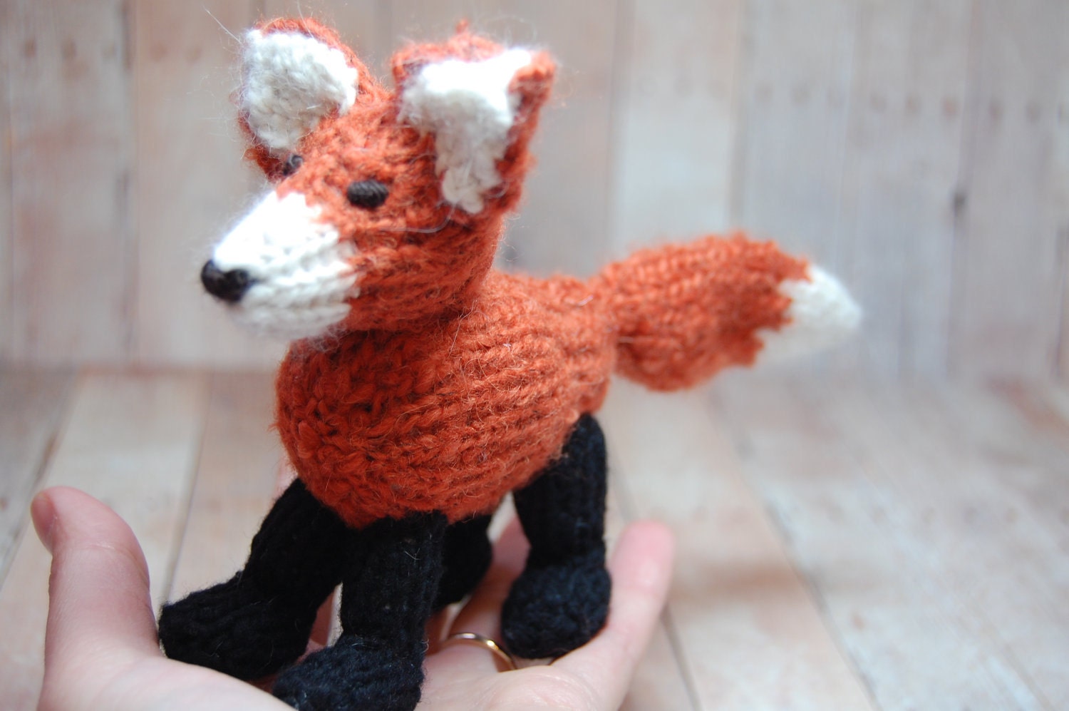 Knitting Pattern Fox Toy Digital Download PDF Waldorf Knit Fox Pattern DIY