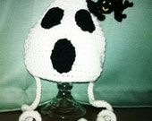 Crocheted Ghost with Hanging Spider, & Ties