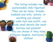 Two Customizable Chibi Figurines