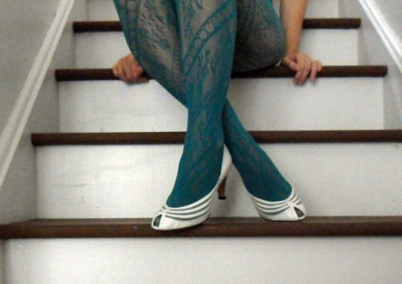 White Leather Cut Out Bandolino Heels