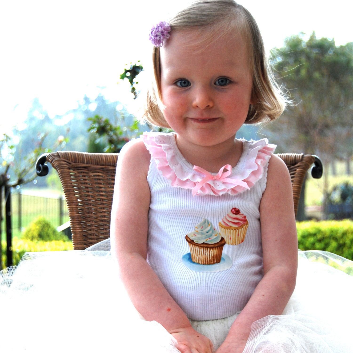 Birthday cupcake baby tank