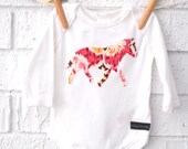 Horse Baby Girl Bodysuit