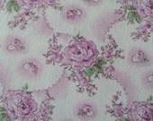 Beautiful Vintage Cotton Fabric Fuschia Pink Roses Rosebuds Pillows Patchwork Quilting Lavender Bags Feedsack