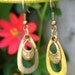 Bronze Dangle Earrings, Boho, Metal Teardrops in Antiqued Bronze